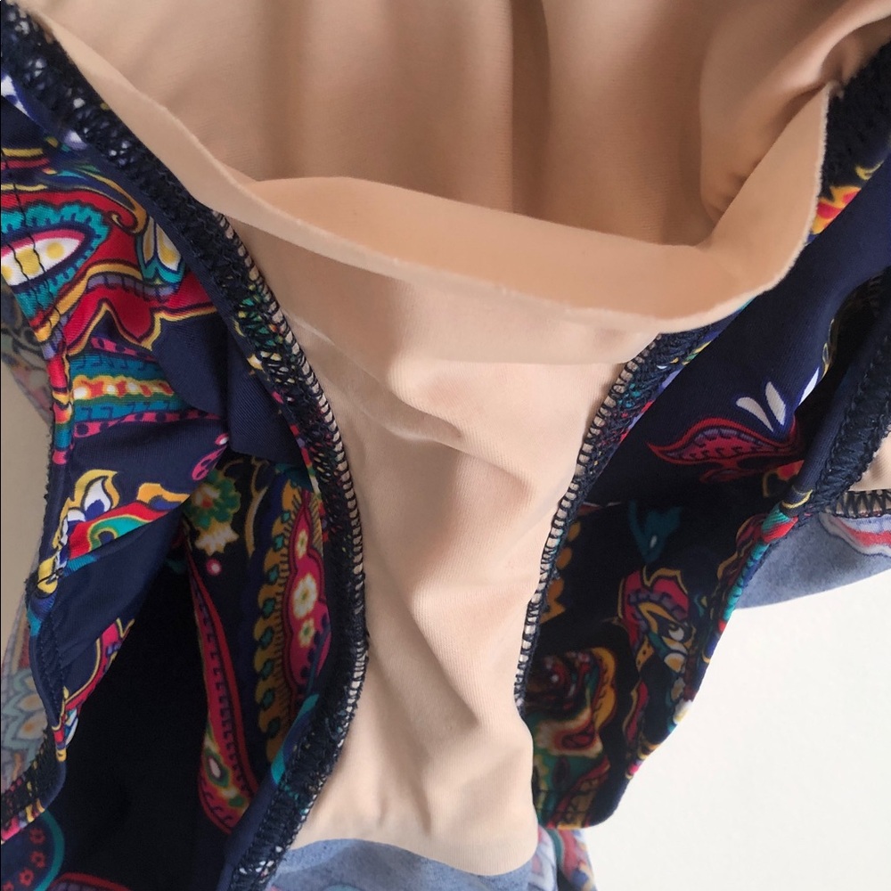 Lands' End Navy and Multicolor Paisley One-Piece - Picture 10 of 10
